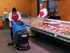 山东德州扒鸡专卖超市采购拓成洗地机